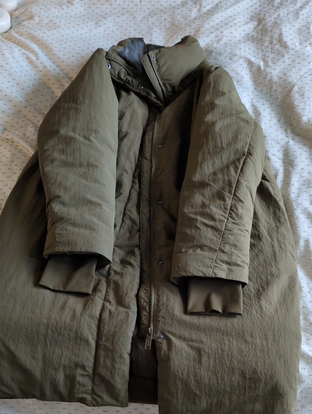 Frank & Oak Iceland Long Coat in Dark Olive - Picture 5 of 14